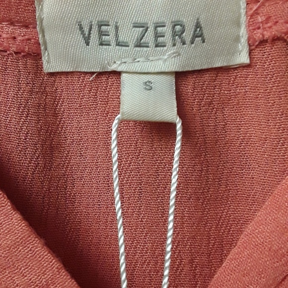 Blush Pink Boho Fringe Valzera Top NWT - Picture 3 of 8